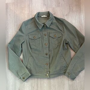Westport Olive Green Denim Jacket | Size Small